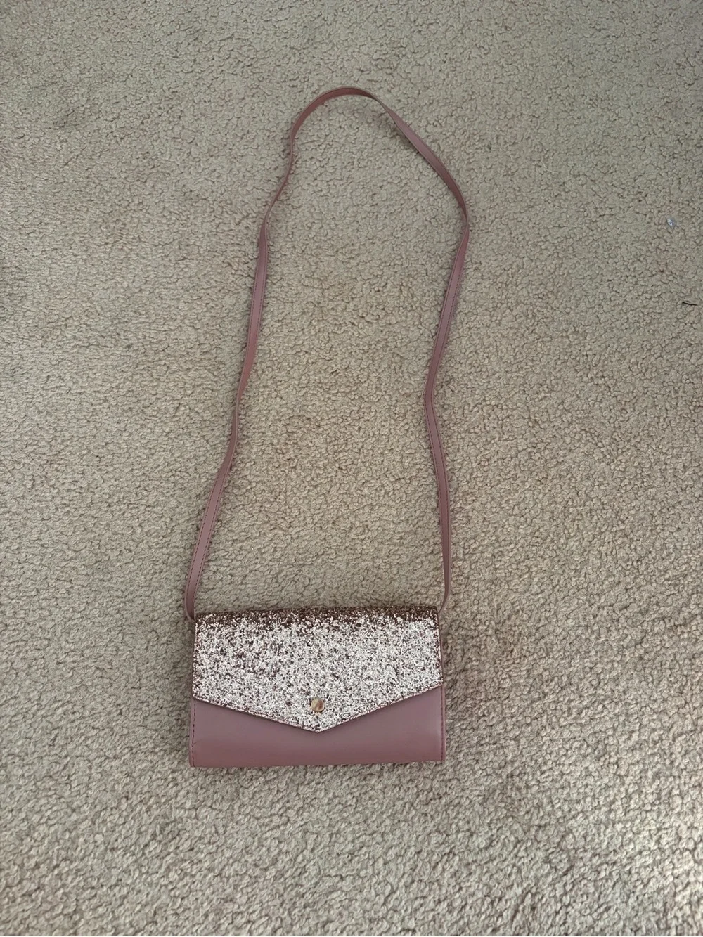 Women’s Glitter Crossbody Bag - Blush Pink